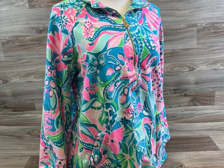 Top Long Sleeve Designer By Lilly Pulitzer In Green & Pink, Size: L Online now