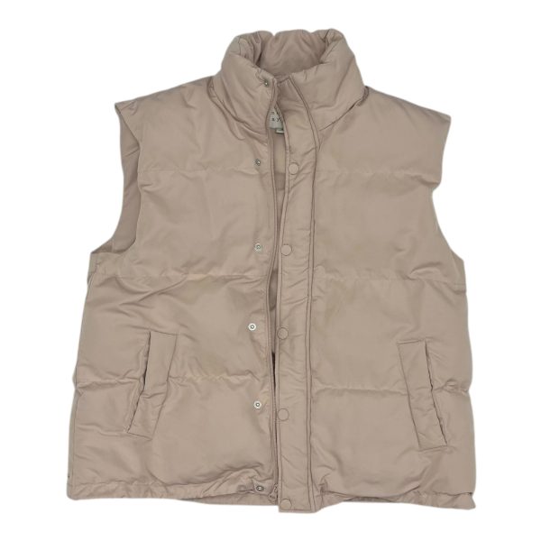 Vest Puffer & Quilted By A New Day In Tan, Size:M Sale