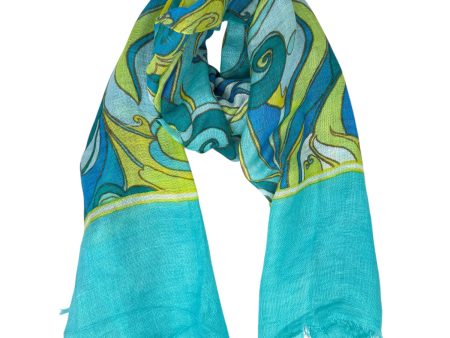 Summer 2012 Collection Turquoise Swirl Scarf By Trina Turk For Banana Republic Online