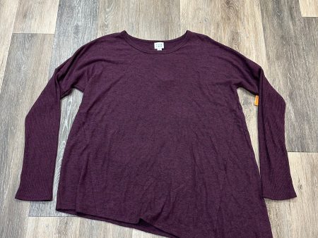 Top Long Sleeve By Peyton Jensen In Purple, Size: L Online Hot Sale