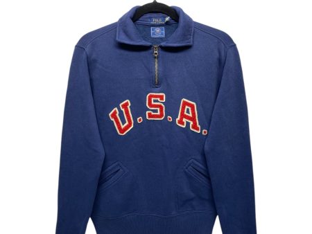 Sweatshirt Collar By Polo Ralph Lauren In Blue, Size: M Online Sale