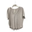 Top Short Sleeve By Babaton In Grey, Size: M Online Hot Sale