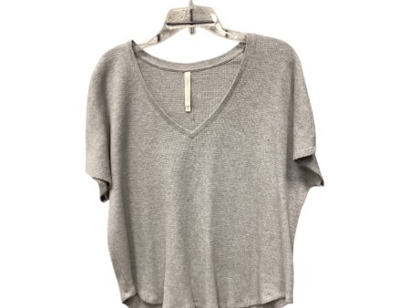 Top Short Sleeve By Babaton In Grey, Size: M Online Hot Sale