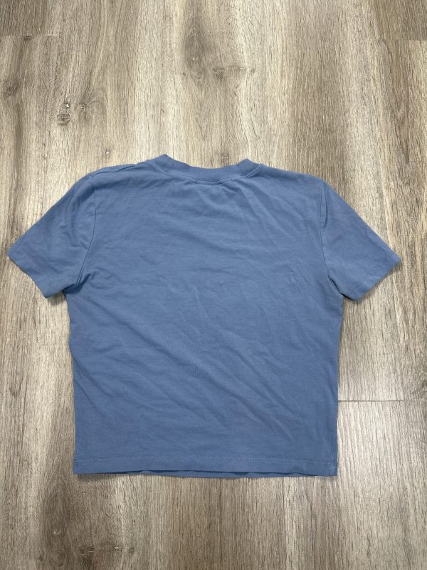 Top Short Sleeve By Zara In Blue, Size: L For Discount