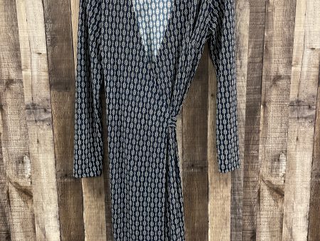 Dress Casual Midi By Ann Taylor In Blue & White, Size: L Fashion