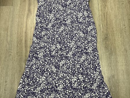 Dress Casual Midi By A New Day In Blue & White, Size: L For Cheap