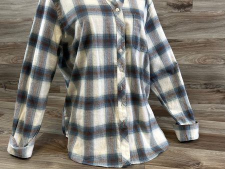 Top Long Sleeve By Weatherproof In Plaid Pattern, Size: L Discount