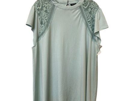 Top Short Sleeve By Torrid In Aqua, Size: 3x Cheap