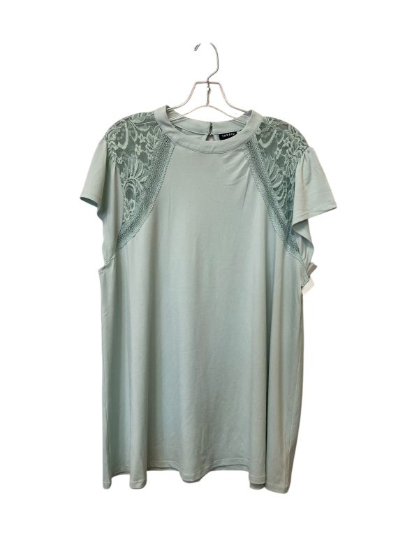 Top Short Sleeve By Torrid In Aqua, Size: 3x Cheap