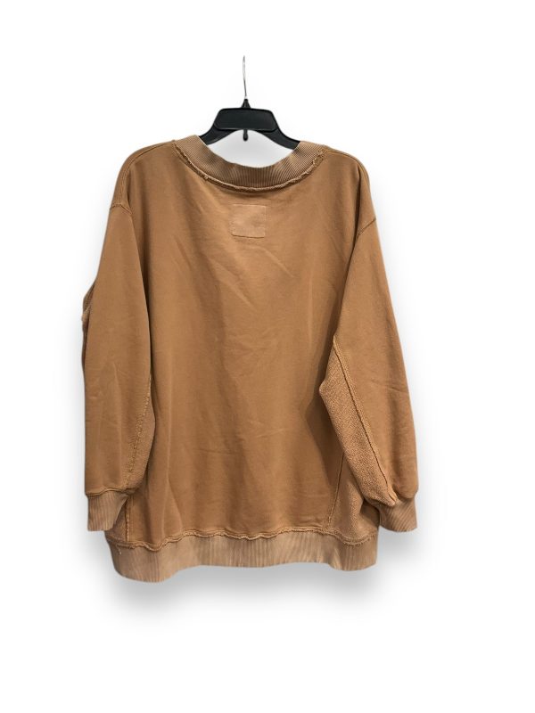 Athletic Sweatshirt Crewneck By Aerie In Tan, Size: Sp Cheap