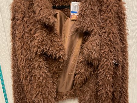 Coat Faux Fur & Sherpa By Self Esteem In Brown, Size: Xl Cheap