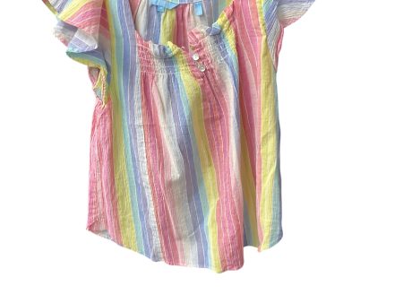 Top Short Sleeve By Draper James In Rainbow Print, Size: M Online Hot Sale