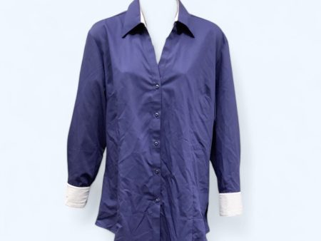 Top Long Sleeve By Clothes Mentor In Navy, Size: L Online Sale