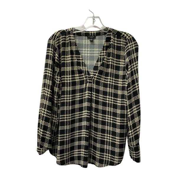 Top Ls By Ann Taylor In Black & Tan, Size:S Online Sale