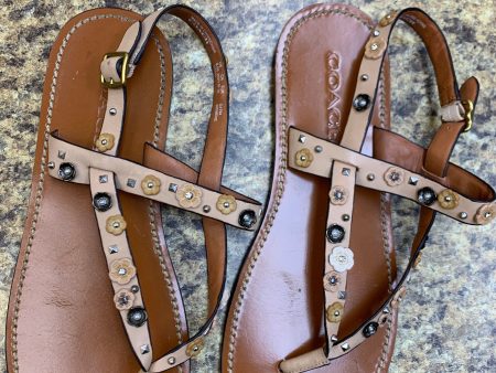 Sandals Flats By Coach In Brown, Size: 8.5 For Sale