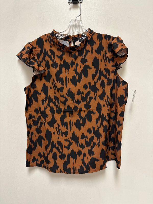 Top Short Sleeve By Clothes Mentor In Animal Print, Size: L Online Sale