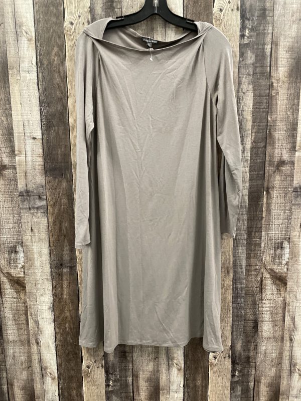 Dress Casual Midi By Eileen Fisher In Taupe, Size: M Hot on Sale