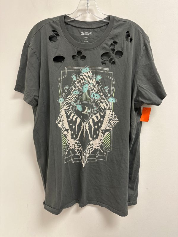 Top Short Sleeve By Torrid In Grey, Size: Xl Online now