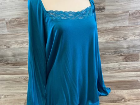 Top Long Sleeve By Torrid In Teal, Size: 1x on Sale