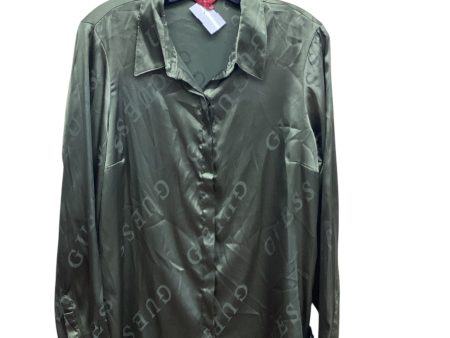 Top Long Sleeve By Guess In Green, Size: L Online Hot Sale