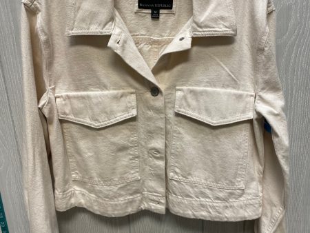 Jacket Denim By Banana Republic In Cream Denim, Size: M on Sale