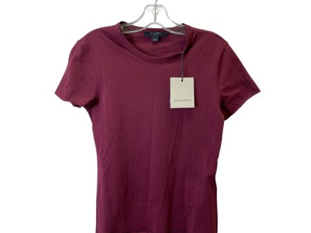 Top Ss Designer By All Saints In Maroon, Size:S Cheap