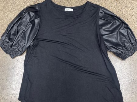 Top Short Sleeve By Clothes Mentor In Black, Size: L Online