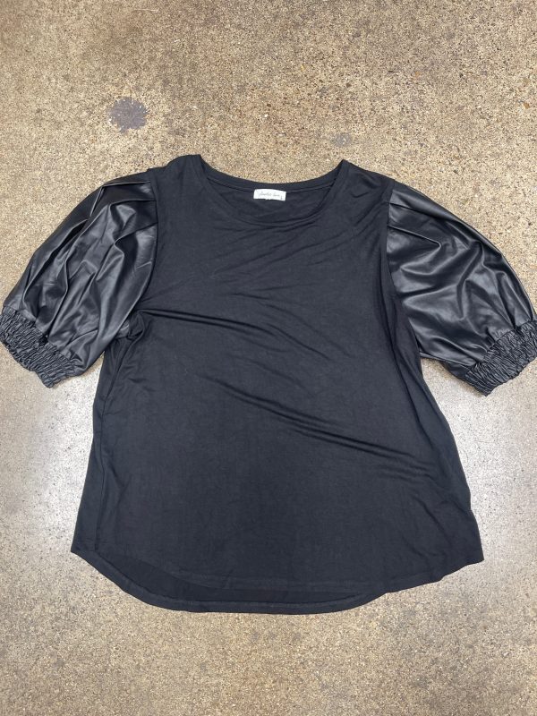 Top Short Sleeve By Clothes Mentor In Black, Size: L Online