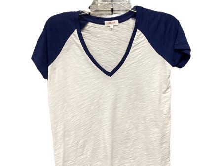 Top Short Sleeve By Cmc In Blue & White, Size: S Online now