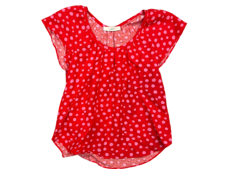 Top Short Sleeve By Loeffler Randall In Polkadot Pattern, Size: L Online Hot Sale