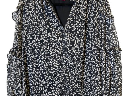 Top Long Sleeve By Vince Camuto In Floral Print, Size: Xl For Cheap