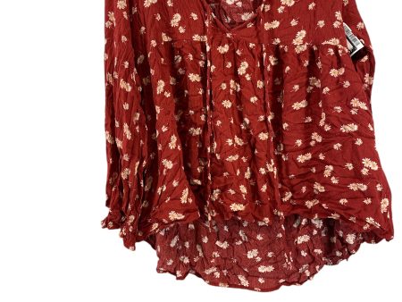 Top 3 4 Sleeve By Chicsoul In Red, Size: 1x Online