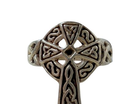 Sterling Silver Celtic Cross Ring By Unbranded, Size: 5 Supply