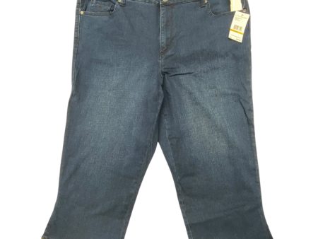 Capris By Gloria Vanderbilt In Blue Denim, Size: 16 For Discount