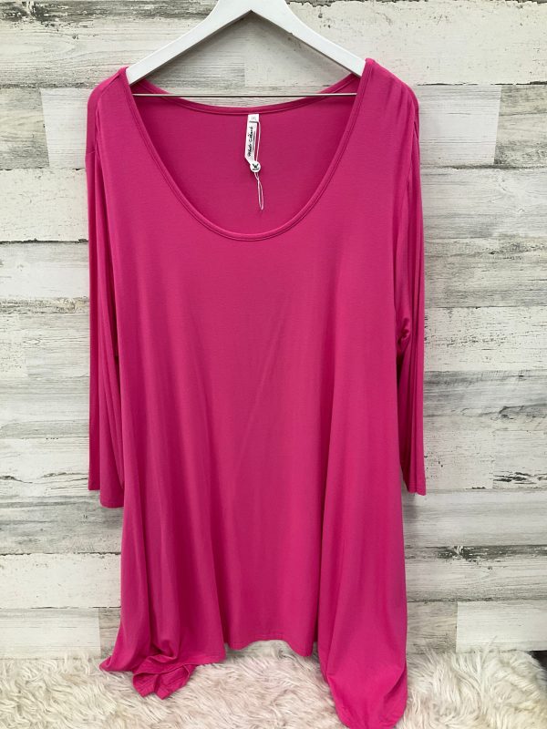 Tunic Long Sleeve By Clothes Mentor In Pink, Size: 3x Supply