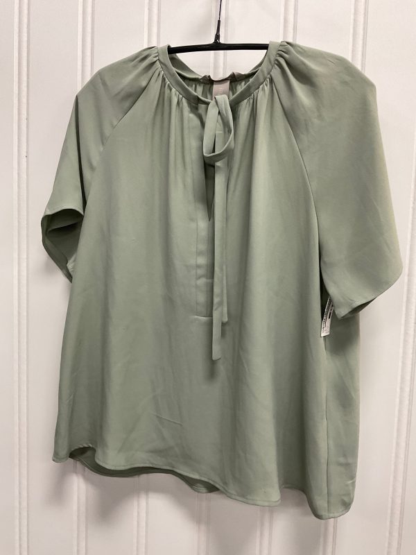 Top Short Sleeve By H&m In Green, Size: S Online