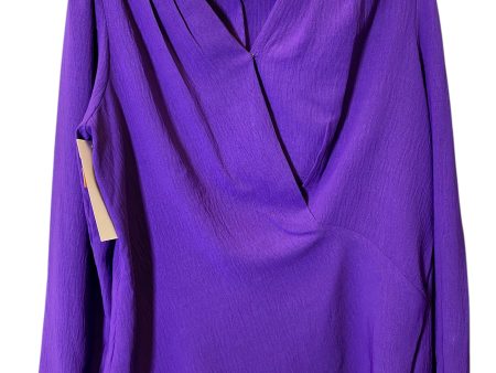 Top Long Sleeve By Worthington In Purple, Size: L Online Hot Sale