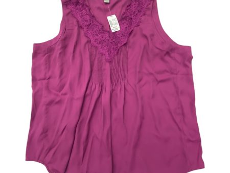 Top Sleeveless By Cj Banks In Purple, Size: 2x Online Sale