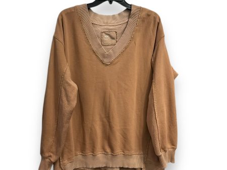 Athletic Sweatshirt Crewneck By Aerie In Tan, Size: Sp Cheap