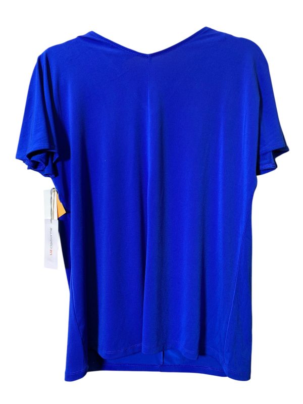 Top Short Sleeve By Liz Claiborne In Blue, Size: L For Discount