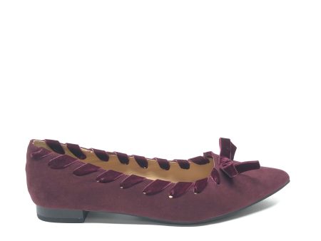 Shoes Flats By Versona In Maroon, Size: 10 Cheap