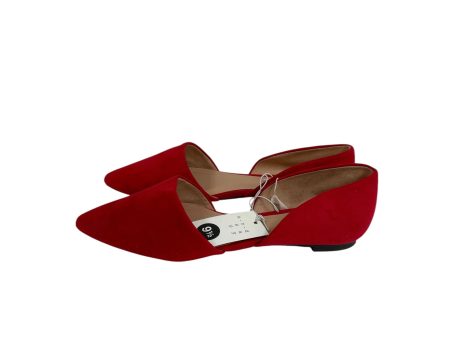 Shoes Flats By A New Day In Red, Size:9.5 Online Sale