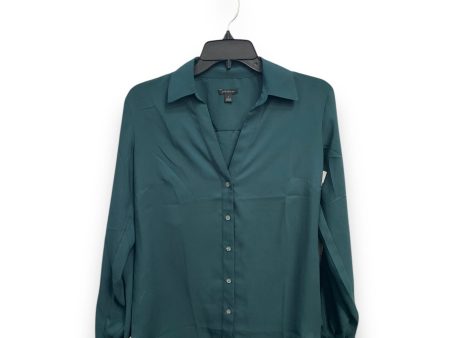 Blouse Long Sleeve By Ann Taylor In Green, Size: S Discount