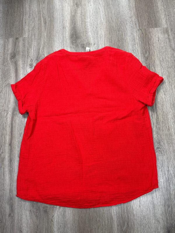 Top Short Sleeve By St Johns Bay In Red, Size: L For Discount