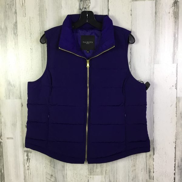 Vest Puffer & Quilted By Talbots In Blue, Size: L Cheap