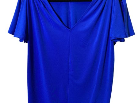 Top Short Sleeve By Liz Claiborne In Blue, Size: L For Discount