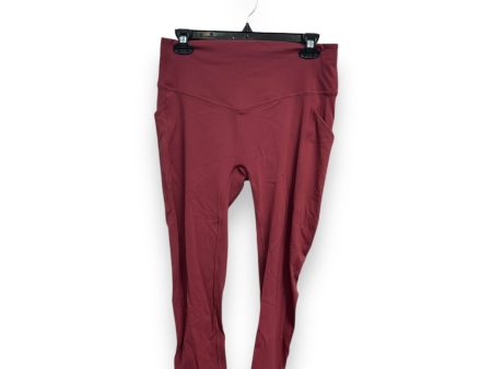 Athletic Capris By Lululemon In Maroon, Size: 10 Supply