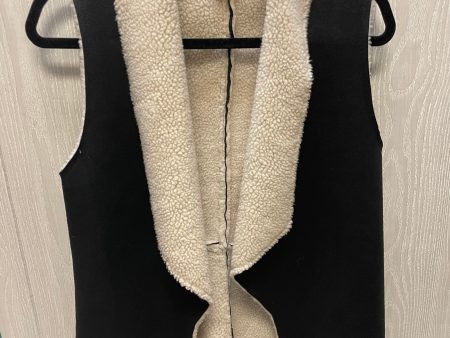 Vest Faux Fur & Sherpa By Ecru In Black & Tan, Size: S Cheap