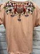 Top Short Sleeve By Johnny Was In Peach, Size: M For Cheap