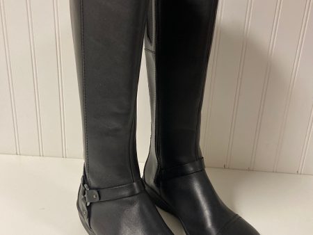 Boots Knee Flats By Clarks In Black, Size: 6.5 Online